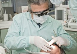 Dentist conducting a dental checkup